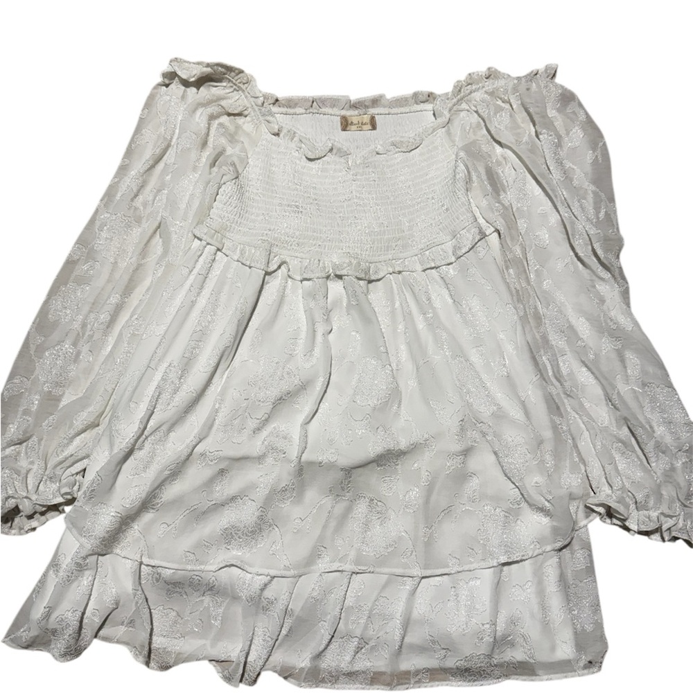 Altar'd State White Dress with Floral Lace Detail - Picture 5 of 7